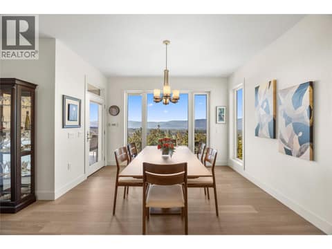 Lovely dinging room flooded with natural light at 2442 Bella Vista Street, Black Mountain, Kelowna