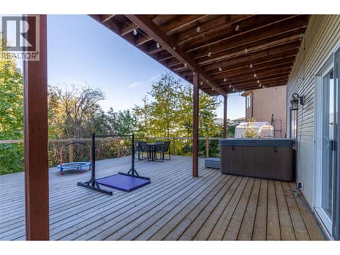 Large deck off family room at 110 Red Rock Crescent, Enderby / Grindrod