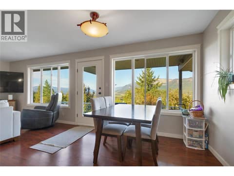 Open concept dining room with views at 110 Red Rock Crescent, Enderby / Grindrod