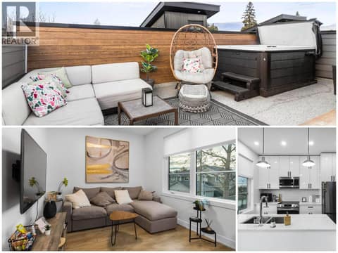 3 Bed Roof top Patio Hot Tub Garage Fenced Yard at 745 Morrison Avenue Unit# 4, Kelowna South