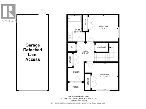 Entry Level 2 Beds 1 Full Bath access yard and garage at 745 Morrison Avenue Unit# 4, Kelowna South