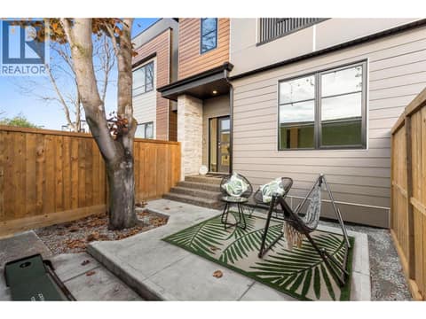 Fenced Quiet Rear Yard at 745 Morrison Avenue Unit# 4, Kelowna South