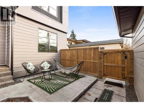 Rear Yard Fenced at 745 Morrison Avenue Unit# 4, Kelowna South