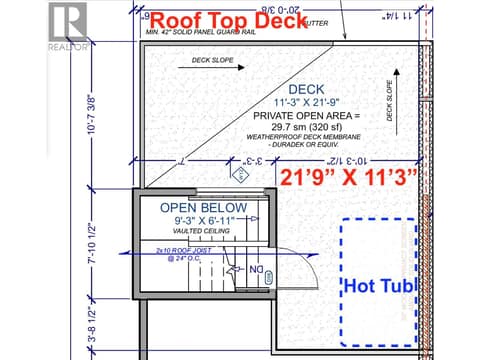 Rooftop Deck Patio with Hot Tub at 745 Morrison Avenue Unit# 4, Kelowna South