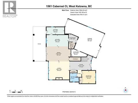 MAIN FLOOR PLAN at 1561 Cabernet Court, Lakeview Heights, West Kelowna