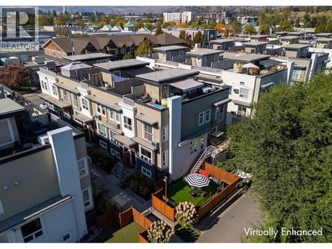 Aerial View of Home - Virtually enhanced to show possibilities at 1851 Ambrosi Road Unit# 11, Springfield/Spall, Kelowna