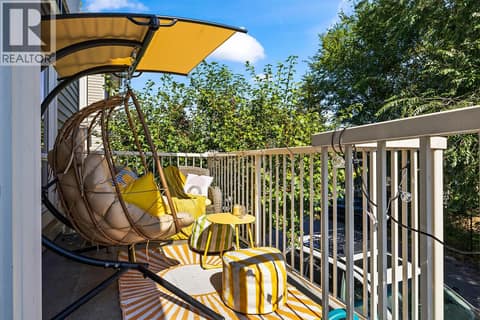 Deck off of the Dining Room at 1851 Ambrosi Road Unit# 11, Springfield/Spall, Kelowna