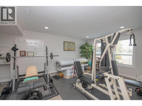 Rec Room with gym equipment at 3645 Patten Drive, Armstrong/ Spall.