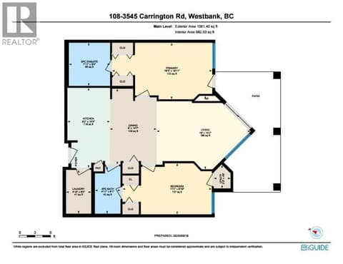 Unit floorplan. at 3545 Carrington Road Unit# 108, Westbank Centre, West Kelowna