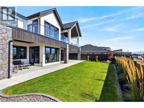 Private, fully fenced backyard with beautiful landscaping and room for a pool. at 1531 Cabernet Way, Lakeview Heights, West Kelowna