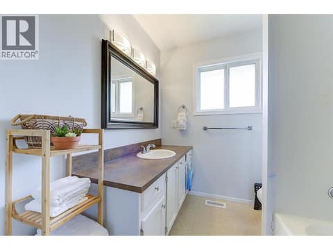 Left side upstairs bathroom at 1360 Elm Street, Glenmore, Kelowna