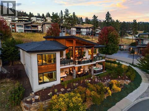 Back of home at dusk at 1666 Lakestone Drive, Lake Country South West