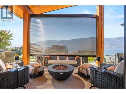 Electric Solar Shade on Sundeck at 1666 Lakestone Drive, Lake Country South West