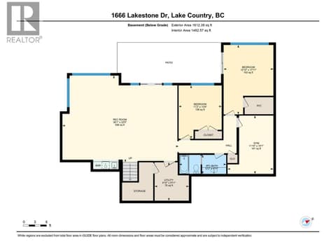 Floor Plan - lower level at 1666 Lakestone Drive, Lake Country South West