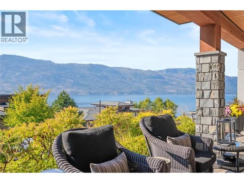 Patio with expansive views at 1666 Lakestone Drive, Lake Country South West