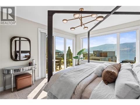 Primary Bdrm walk-out to deck at 1666 Lakestone Drive, Lake Country South West