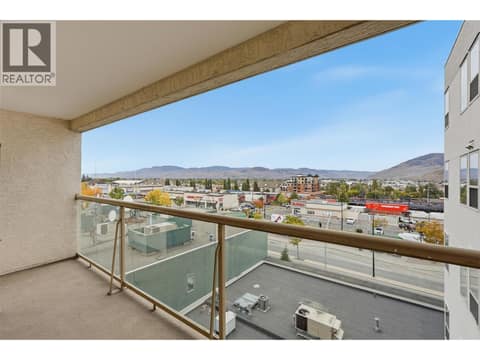 Glass railings for maximum views at 629 Lansdowne Street Unit# 505, South Kamloops