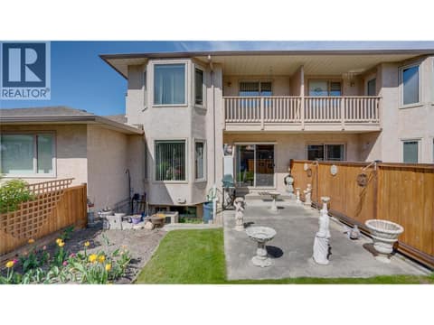 Spacious patio for entertaining. at 3906 Pleasant Valley Road Unit# 23, Harwood, Vernon