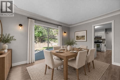 Digitally Staged Furniture and Decor and window treatments at 534 Glenmeadows Road, Glenmore, Kelowna