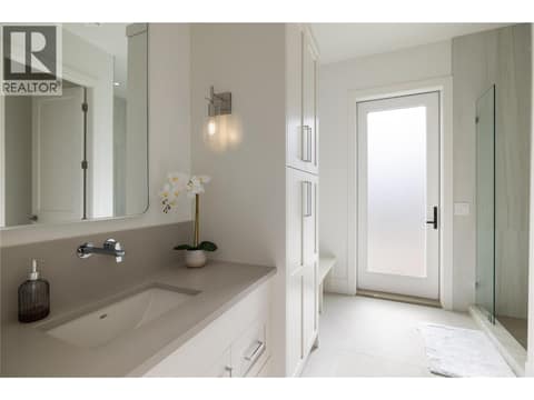 Main bath with pool access. at 4485 Wallace Hill Road, South East Kelowna