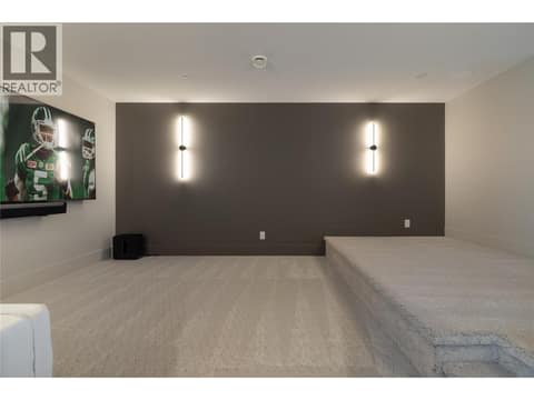 Theater room at 4485 Wallace Hill Road, South East Kelowna