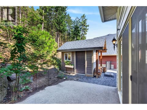 Detached storage shed and natural hillside setting. at 178 Terrace Hill Court, Wilden, Kelowna