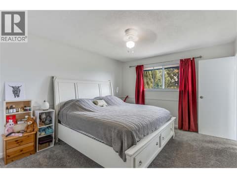 Primary bedroom upstairs. at 3341 Webber Road, Glenrosa, West Kelowna