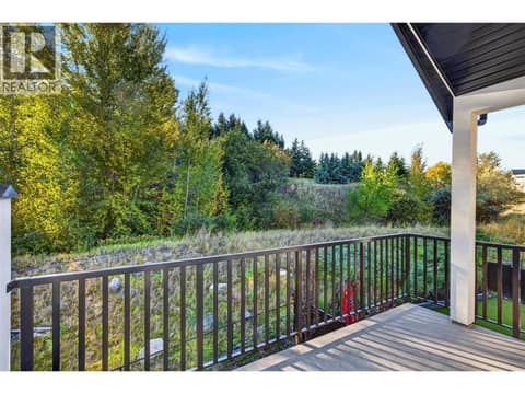 Upper level primary patio at 996 Bull Crescent, Lower Mission, Kelowna