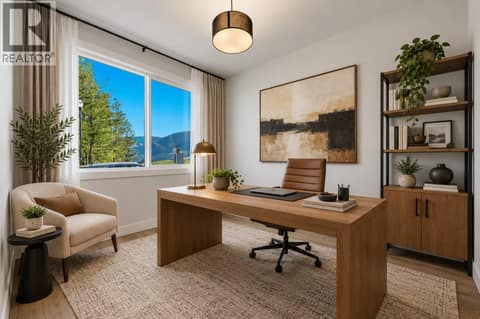 Virtually Staged Den at 2083 Cortina Drive, Black Mountain, Kelowna