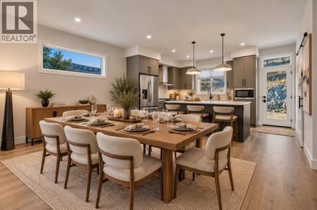 Virtually Staged Dining and Kitchen - Appliances will differ from image at 2083 Cortina Drive, Black Mountain, Kelowna
