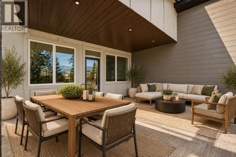 Virtually Staged Front Deck at 2083 Cortina Drive, Black Mountain, Kelowna
