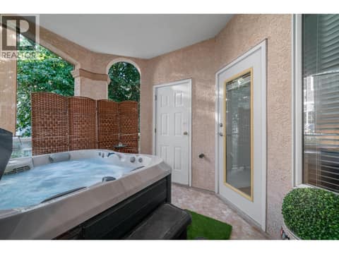 Private Deck with Hot Tub at 634 Lequime Road Unit# 206, Lower Mission, Kelowna