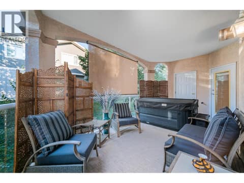 Private Deck with Hot Tub at 634 Lequime Road Unit# 206, Lower Mission, Kelowna