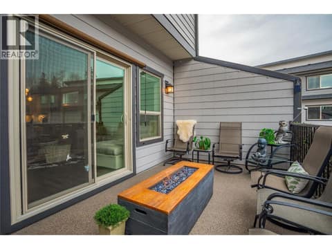 Large deck with natural gas hook up. The deck faces east so you get the morning sun but shade in the hot summer afternoon/evening. at 3359 Cougar Road Unit# 60, Westbank Centre, West Kelowna