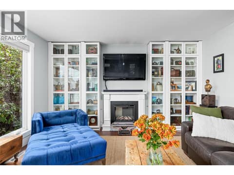 Built in bookcases at 2350 Thacker Drive, Lakeview Heights, West Kelowna