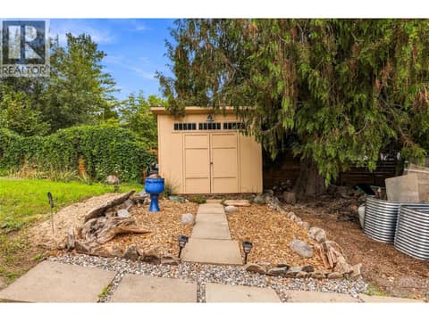 Convert this shed into a reading area or outdoor bar at 2350 Thacker Drive, Lakeview Heights, West Kelowna