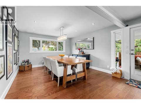 Dining area - opens onto the deck at 2350 Thacker Drive, Lakeview Heights, West Kelowna