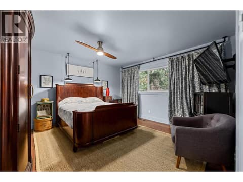 Primary bedroom upstairs at 2350 Thacker Drive, Lakeview Heights, West Kelowna