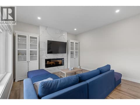 Cozy fireplace at 695 Concordia Street, University District, Kelowna