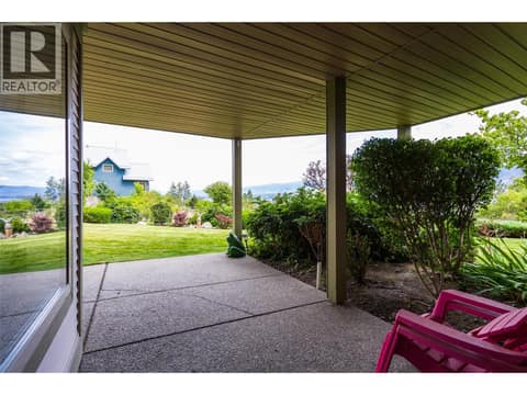 Downstairs patio at 4074 Gellatly Road Unit# 221, Westbank Centre, West Kelowna