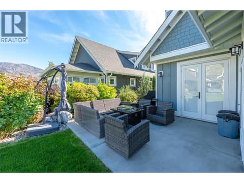 Back patio north-facing at 2450 Radio Tower Road Unit# 58, Oliver Rural