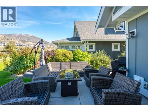 Back patio north-facing at 2450 Radio Tower Road Unit# 58, Oliver Rural