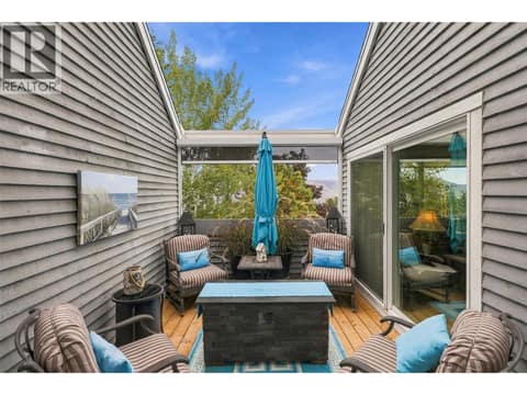 Deck off living room and den at 1795 Summit Drive Unit# 11, Sahali, Kamloops