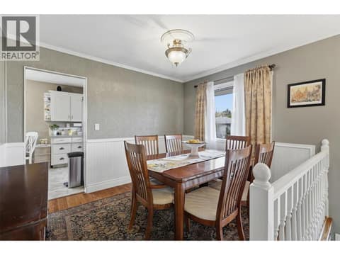 Formal dining room with hardwood floors at 723 Moody Place, Brocklehurst, Kamloops