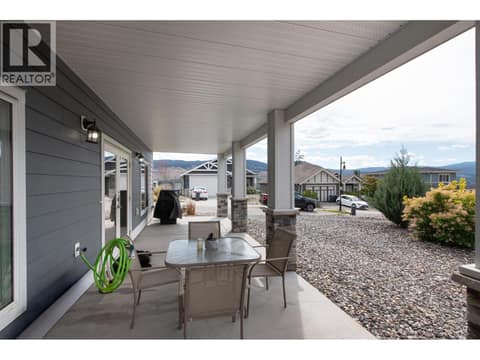 Covered back patio at 741 Yorkville Street, University District, Kelowna