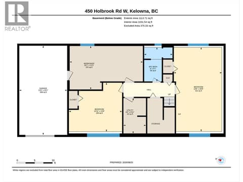 Basement Floor Plan at 450 Holbrook Road W, Rutland South, Kelowna