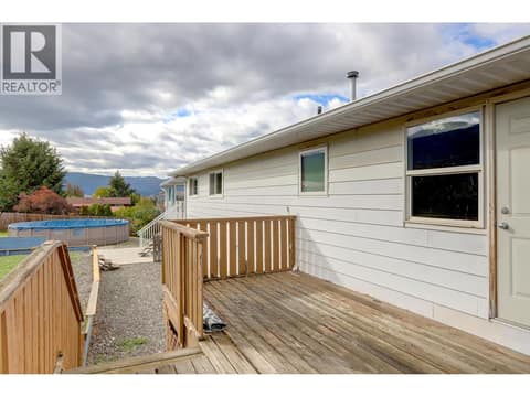 Deck off Primary Bedroom at 5723 Richards Crescent, North BX, Vernon