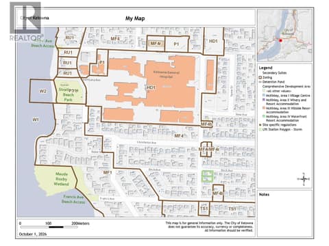 MF4 Zoning Map at 2405 Pandosy Street, Kelowna South