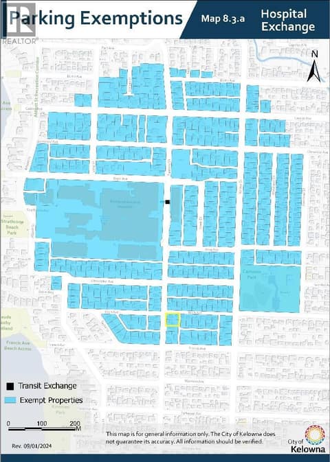 Parking Exempt Area at 2405 Pandosy Street, Kelowna South