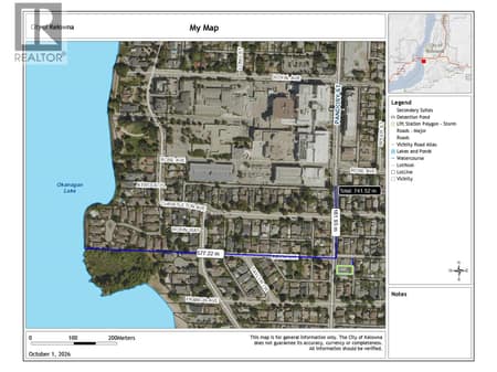 161m to Hospital, 577m to Okanagan Lake at 2415 Pandosy Street, Kelowna South